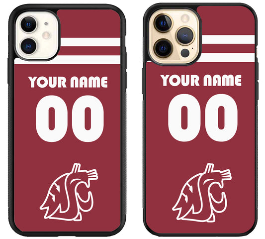 Custom Personalized Washington State Cougars iPhone 12 | 12 Mini | 12 Pro | 12 Pro Max Case