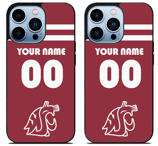 Custom Personalized Washington State Cougars iPhone 15 Pro | iPhone 15 Pro Max Case