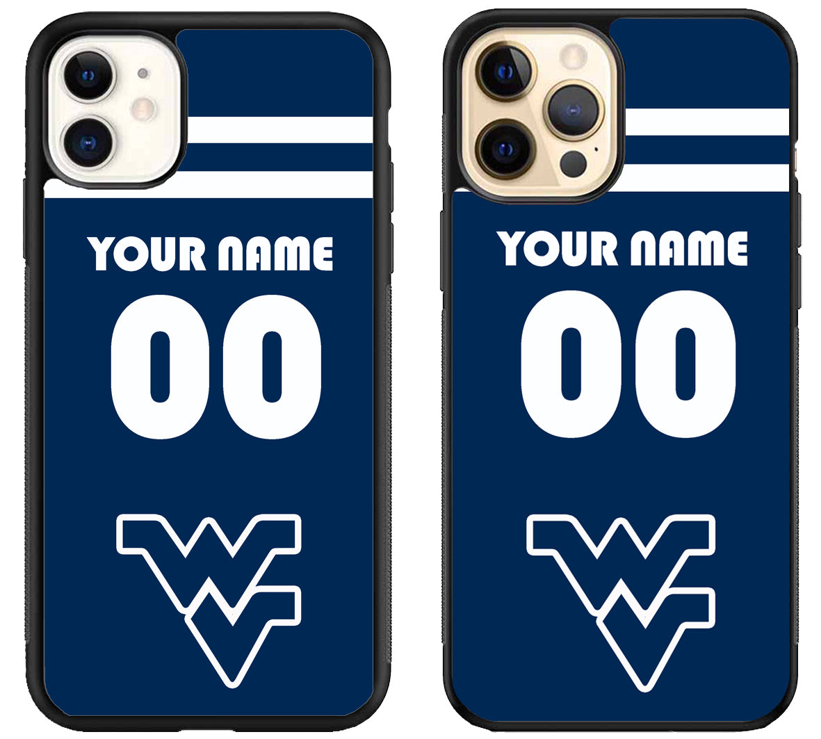 Custom Personalized West Virginia Mountaineers iPhone 12 | 12 Mini | 12 Pro | 12 Pro Max Case