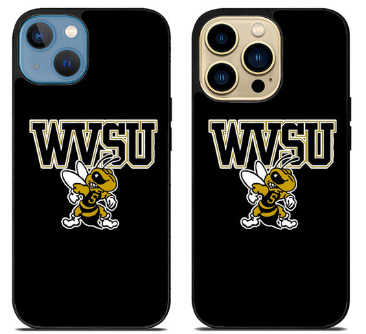 West Virginia State Yellow Jackets Black iPhone 14 | 14 Plus | 14 Pro | 14 Pro Max Case