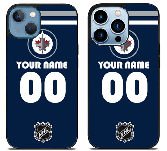 Custom Personalized Winnipeg Jets NHL iPhone 13 | 13 Mini | 13 Pro | 13 Pro Max Case