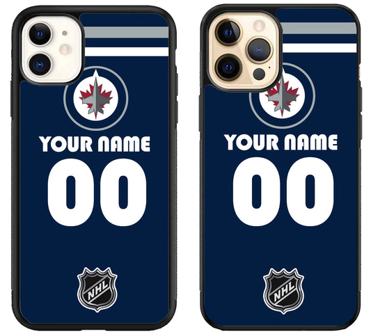 Custom Personalized Winnipeg Jets NHL iPhone 12 | 12 Mini | 12 Pro | 12 Pro Max Case