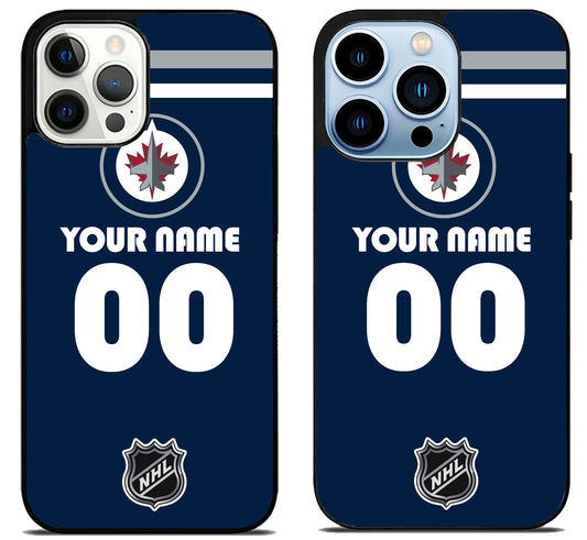 Custom Personalized Winnipeg Jets NHL iPhone 15 Pro | iPhone 15 Pro Max Case