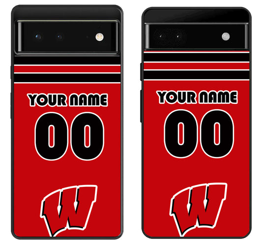 Custom Personalized Wisconsin Badgers Google Pixel 6 | 6A | 6 Pro Case