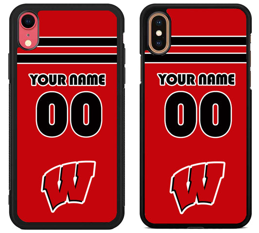 Custom Personalized Wisconsin Badgers iPhone X | Xs | Xr | Xs Max Case