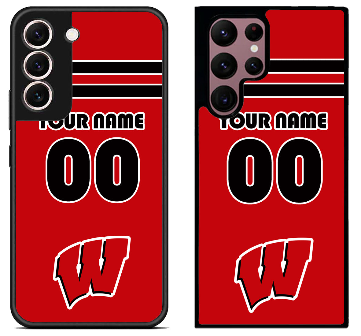 Custom Personalized Wisconsin Badgers Samsung Galaxy S22 | S22+ | S22 Ultra Case