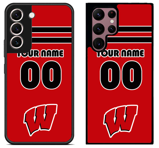 Custom Personalized Wisconsin Badgers Samsung Galaxy S22 | S22+ | S22 Ultra Case