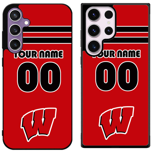Custom Personalized Wisconsin Badgers Samsung Galaxy S24 | S24+ | S24 Ultra Case