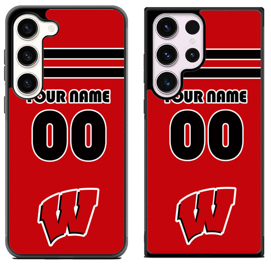 Custom Personalized Wisconsin Badgers Samsung Galaxy S23 | S23+ | S23 Ultra Case