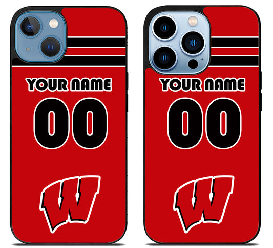 Custom Personalized Wisconsin Badgers iPhone 13 | 13 Mini | 13 Pro | 13 Pro Max Case