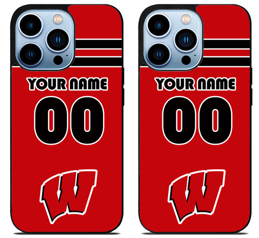 Custom Personalized Wisconsin Badgers iPhone 15 Pro | iPhone 15 Pro Max Case