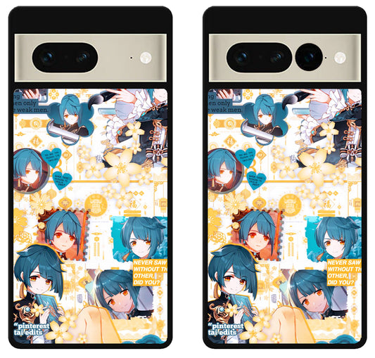 Xingqiu genshin impact Collage Google Pixel 7 | 7 Pro Case