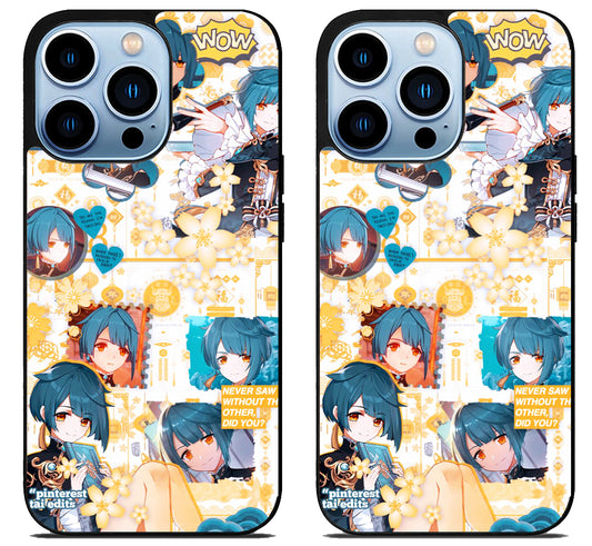 Xingqiu genshin impact Collage iPhone 15 Pro | iPhone 15 Pro Max Case