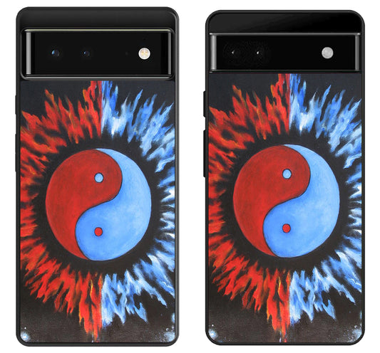 Yin Yang Sun And Moon Painted Google Pixel 6 | 6A | 6 Pro Case