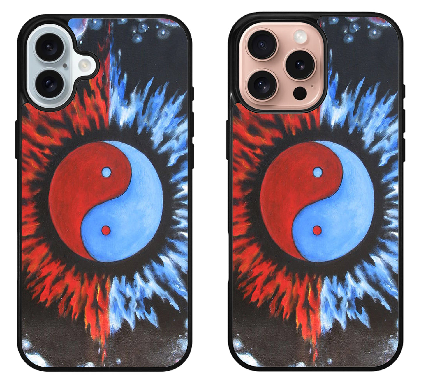 Yin Yang Sun And Moon Painted iPhone 16 | 16 Plus | 16 Pro | 16 Pro Max Case