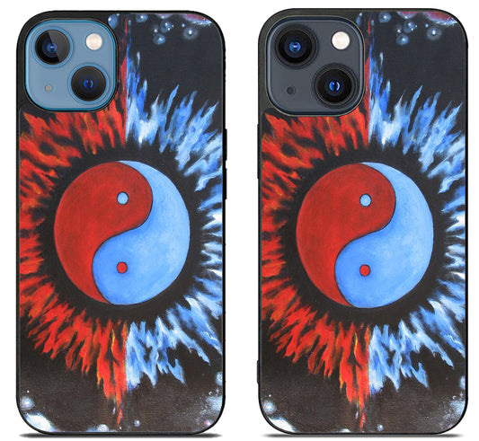 Yin Yang Sun And Moon Painted iPhone 15 | iPhone 15 Plus Case