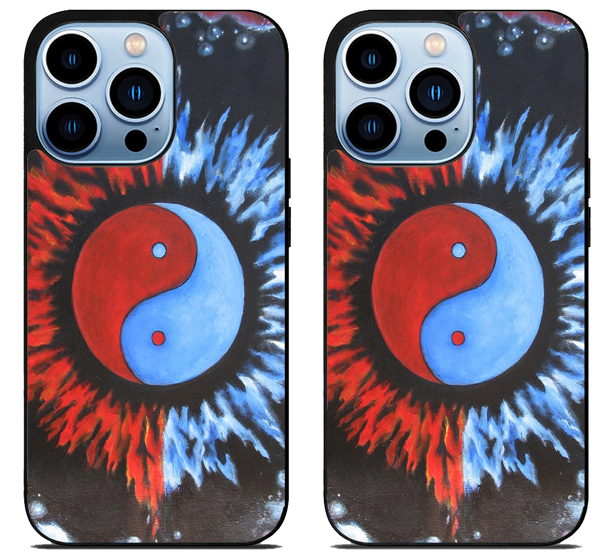 Yin Yang Sun And Moon Painted iPhone 15 Pro | iPhone 15 Pro Max Case