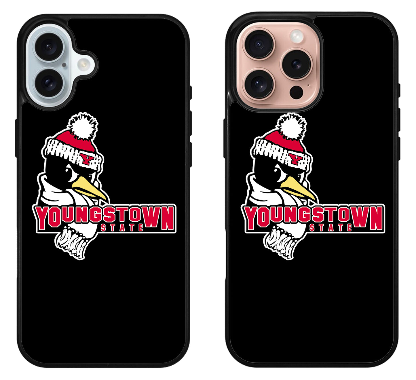 Youngstown State Penguins Black iPhone 16 | 16 Plus | 16 Pro | 16 Pro Max Case