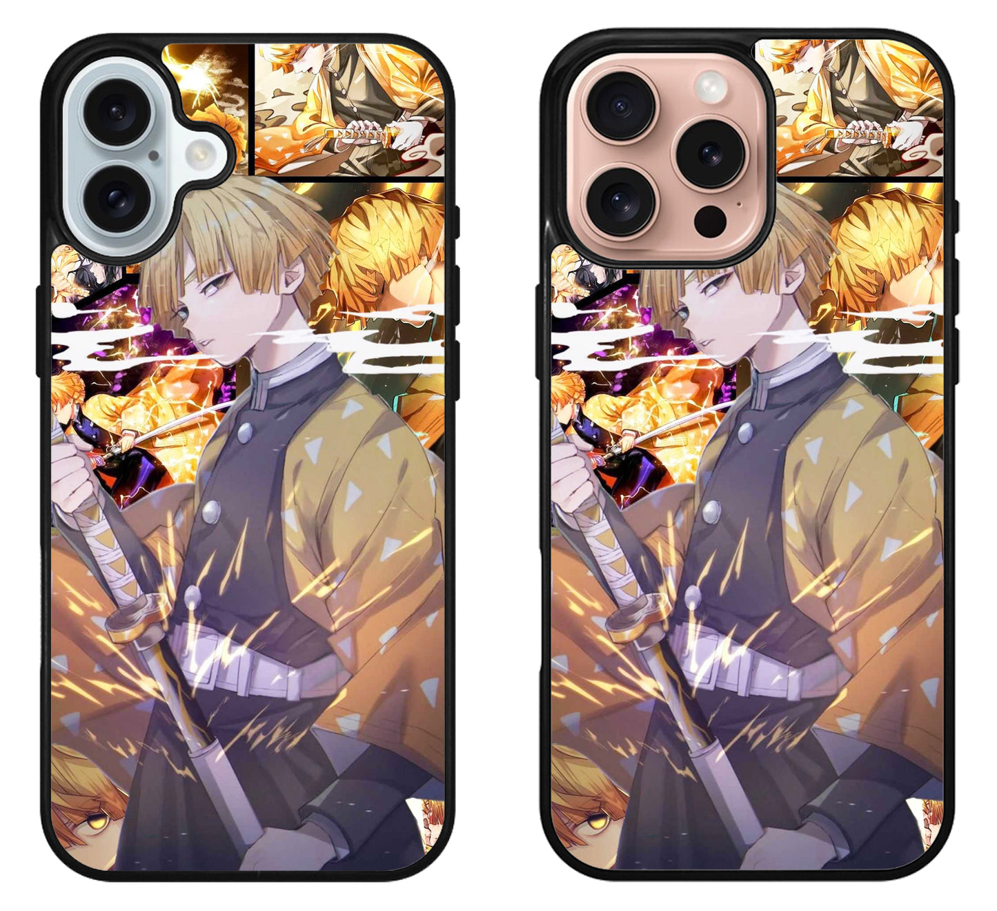 Zenitsu Agatsuma demon slayer Collage iPhone 16 | 16 Plus | 16 Pro | 16 Pro Max Case