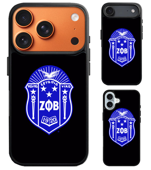 Zeta Phi Beta Black iPhone Air | iPhone 17 | 17 Pro | 17 Pro Max Case