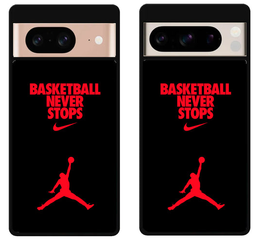 Air Jordan Basketball Never Stops Google Pixel 8 | 8 Pro Case