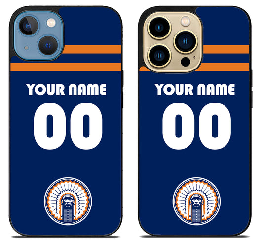 Custom Personalized illinois fighting chief illini iPhone 14 | 14 Plus | 14 Pro | 14 Pro Max Case