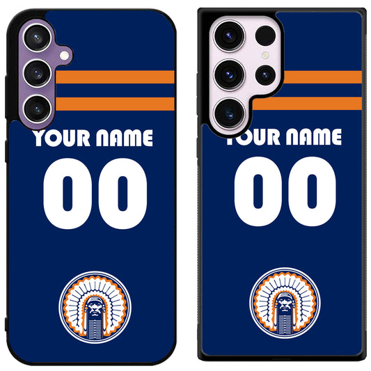 Custom Personalized illinois fighting chief illini Samsung Galaxy S24 | S24+ | S24 Ultra Case