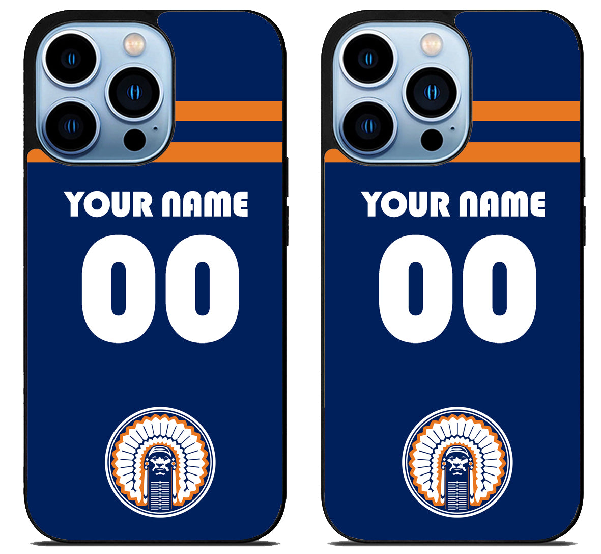 Custom Personalized illinois fighting chief illini iPhone 15 Pro | iPhone 15 Pro Max Case