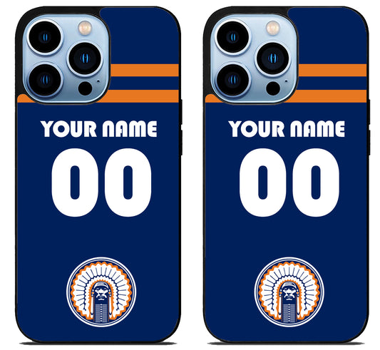 Custom Personalized illinois fighting chief illini iPhone 15 Pro | iPhone 15 Pro Max Case