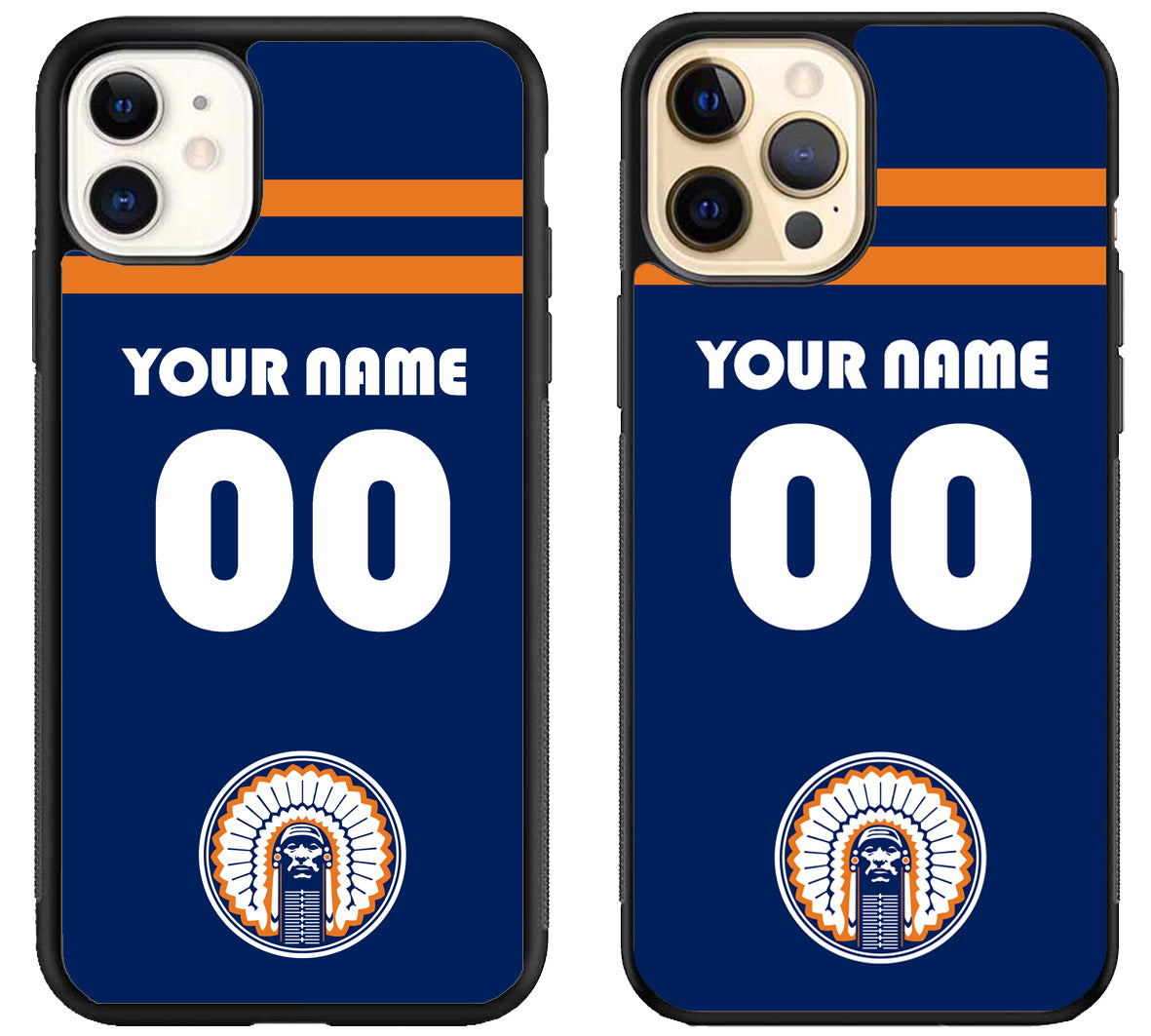 Custom Personalized illinois fighting chief illini iPhone 12 | 12 Mini | 12 Pro | 12 Pro Max Case