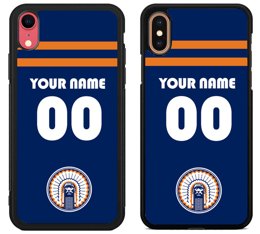 Custom Personalized illinois fighting chief illini iPhone X | Xs | Xr | Xs Max Case