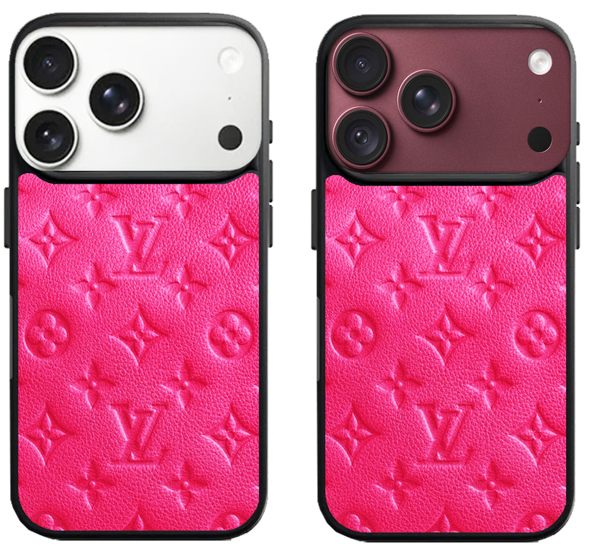 Pink LV Print Rose iPhone 18 Pro | 18 Pro Max Case
