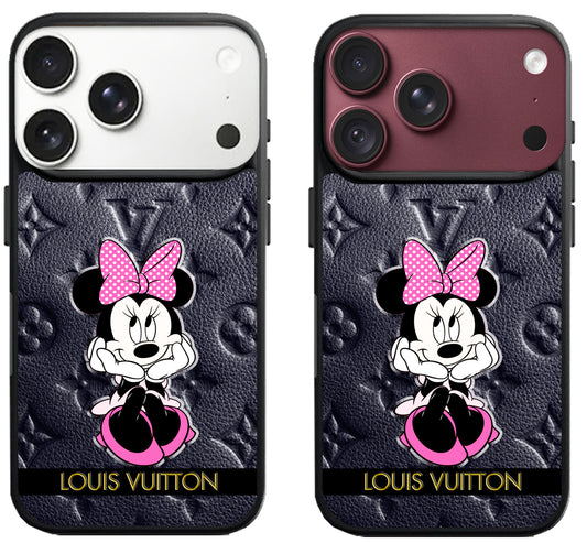 LV Black Cute Minnie Mouse iPhone 18 Pro | 18 Pro Max Case