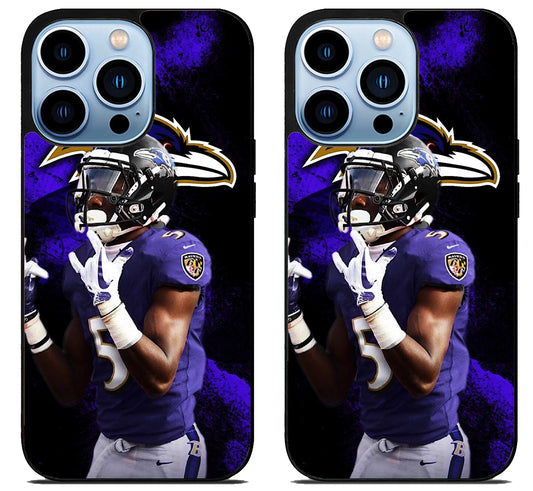 Marquise brown NFL Baltimore iPhone 15 Pro | iPhone 15 Pro Max Case