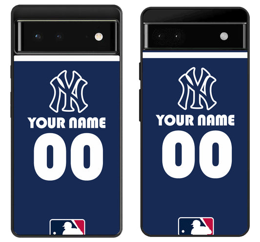 Custom Personalized New York yankees MLB Google Pixel 6 | 6A | 6 Pro Case