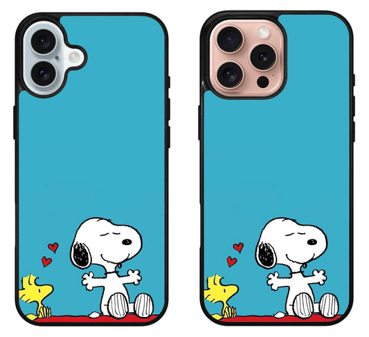 snoopy Woodstock Happy iPhone 16 | 16 Plus | 16 Pro | 16 Pro Max Case