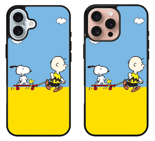 snoopy Woodstock Skateboard iPhone 16 | 16 Plus | 16 Pro | 16 Pro Max Case