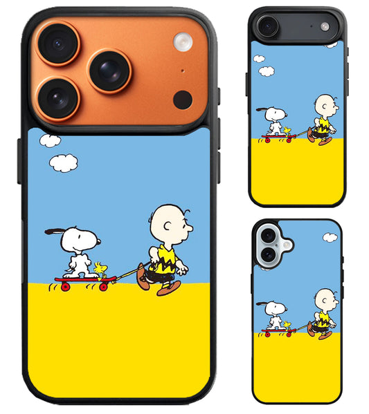 Snoopy Woodstock Skateboard iPhone Air | iPhone 17 | 17 Pro | 17 Pro Max Case