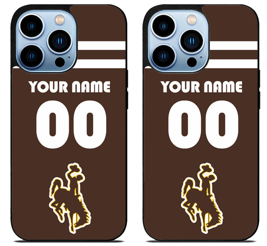 Custom Personalized Wyoming cowboys iPhone 15 Pro | iPhone 15 Pro Max Case