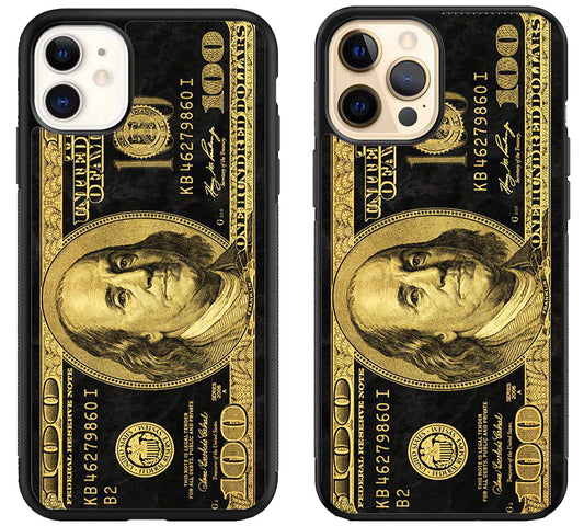 100 Dollar bill Black and Gold iPhone 12 | 12 Mini | 12 Pro | 12 Pro Max