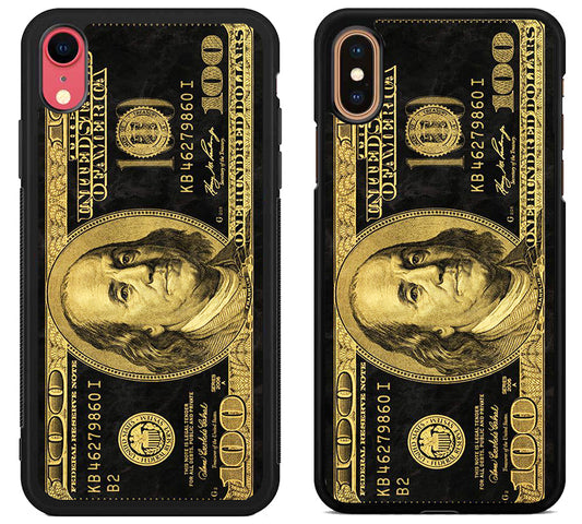 100 Dollar bill Black and Gold iPhone X | XS | XR | XS Max Case
