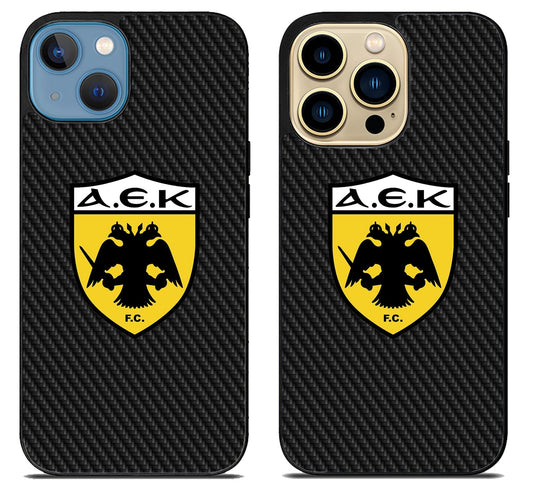 AEK Athens FC Carbon iPhone 14 |  14 Plus | 14 Pro | 14 Pro Max Case