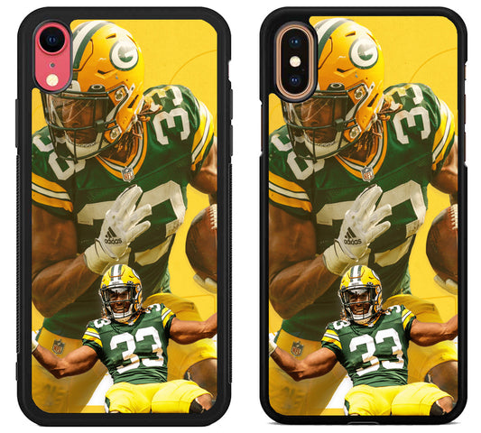 Aaron Jones Green Bay Packers Style iPhone X | Xs | Xr | Xs Max Case