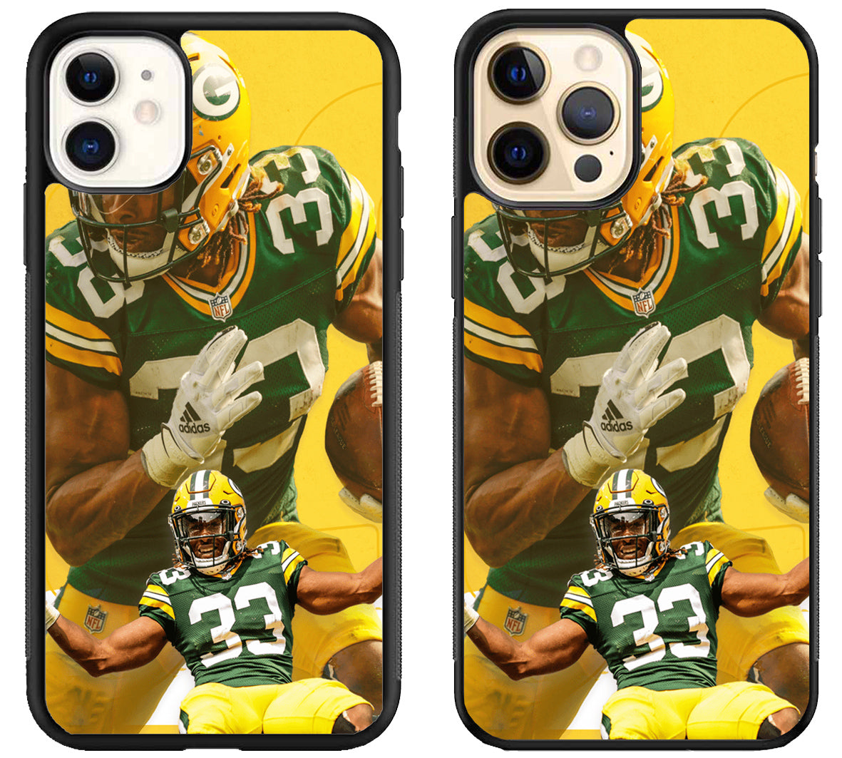 Aaron Jones Green Bay Packers Style iPhone 12 | 12 Mini | 12 Pro | 12 Pro Max Case