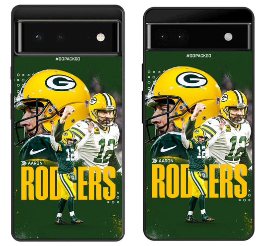 Aaron Rodgers Green Bay Packers Collage Google Pixel 6 | 6A | 6 Pro Case