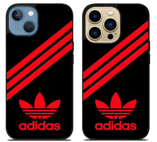 Adidas Black Red iPhone 14 |  14 Plus | 14 Pro | 14 Pro Max Case