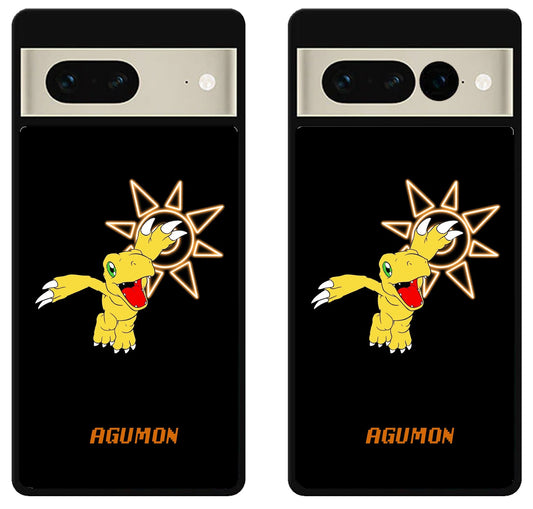 Agumon Digimon Black Google Pixel 7 | 7 Pro Case