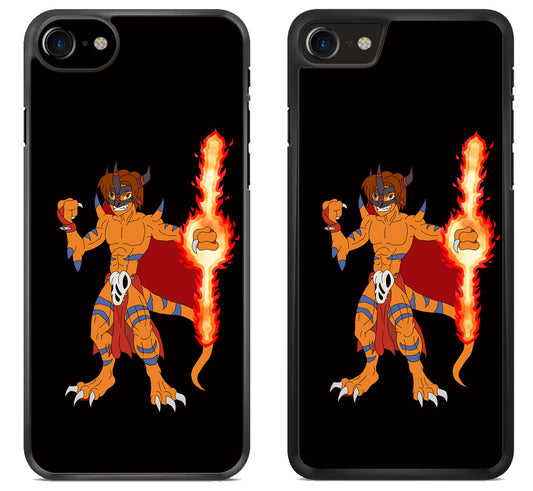 Agumon MetalGreymon Digimon Black iPhone SE 2020 | iPhone SE 2022 Case