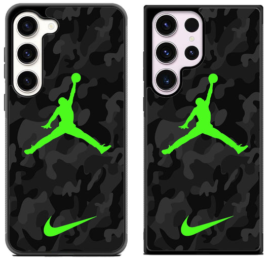 Air Jordan Green Camo Samsung Galaxy S23 I S23+ I S23 Ultra Case