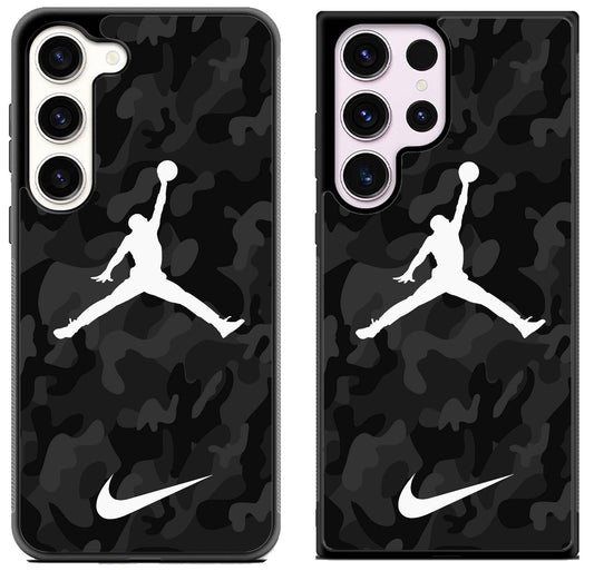 Air Jordan Jump Black Camo Samsung Galaxy S23 I S23+ I S23 Ultra Case